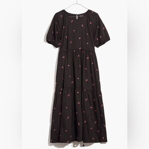 Madewell Short-Sleeve Cattail Tiered Dress in Amie Floral XS EUC